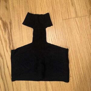 EDIKTED Black Turtle High Neck Top - Medium